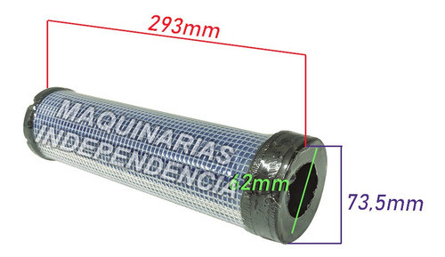 Filtro Aire Autoelevador Heli H20000 Cpcd35 Largo 293mm 1