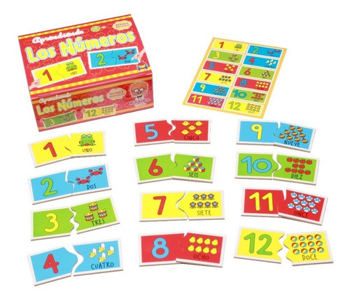 Los Números 12 Puzzles Didácticos En Madera Aprender Numeros 0