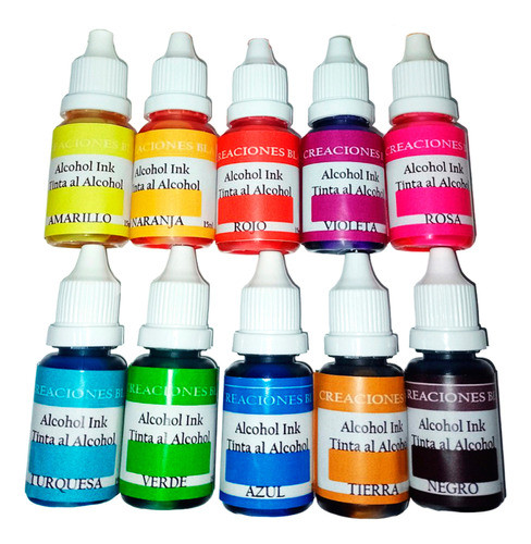 Alcohol Ink Set 10 Colores Tintas Al Alcohol Pouring Arte 0