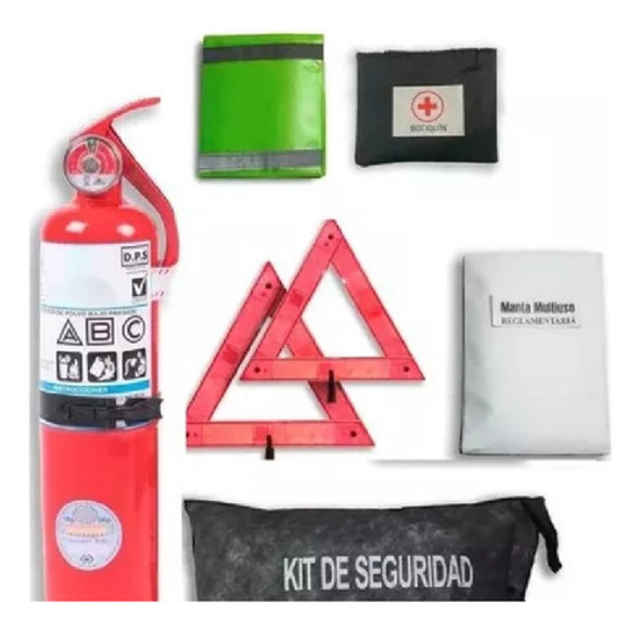 Kit De Seguridad. Matafuego/chaleco/botiquin/baliza. 0