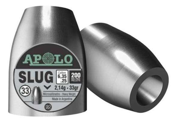 Balines Apolo Puntas Slug 635  33 Grs 3 Latas X 200 0