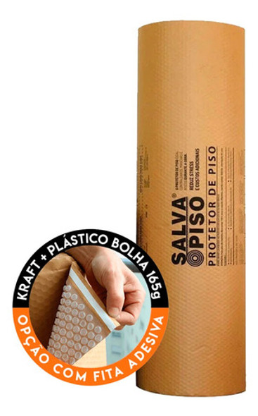 Salva Piso Protetor Com Fita 3 Rolos 1x25 Metros Salvabras 1