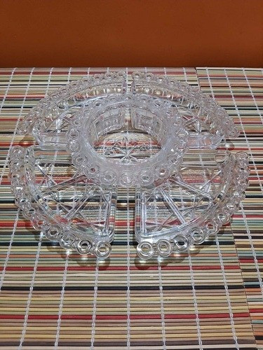 Copetinero Antiguo De Vidrio Labrado Art 844 0