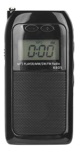 K605 Mini Reproductor De Mp3 Portatil, Receptor De Radio De 0