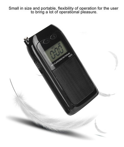 K605 Mini Reproductor De Mp3 Portatil, Receptor De Radio De 1