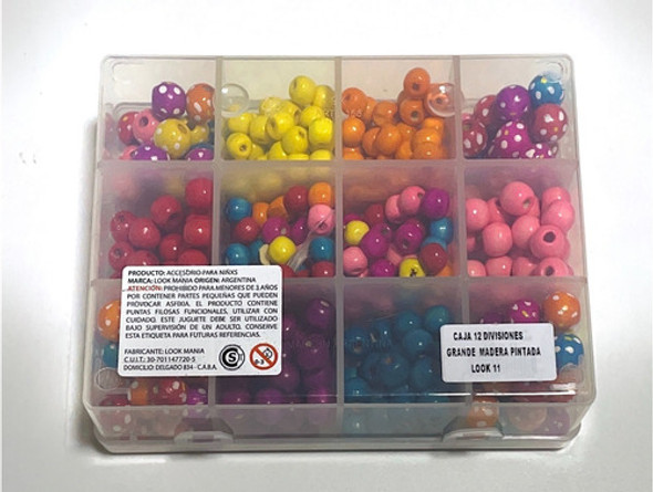 Kit Mostacillas Madera Pintada 12 Divisiones Look Mania (11) 1