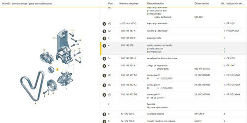 Tensor Fijo De Poly-v Vw Fox Gol Trend Suran Voyage 1.6 8v 1