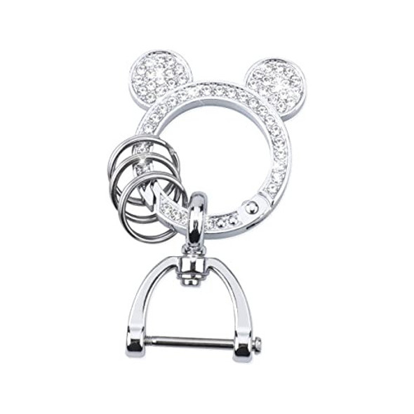 Llavero Metal Diamantes Apertura Rapida Con Anillos Mujer 0