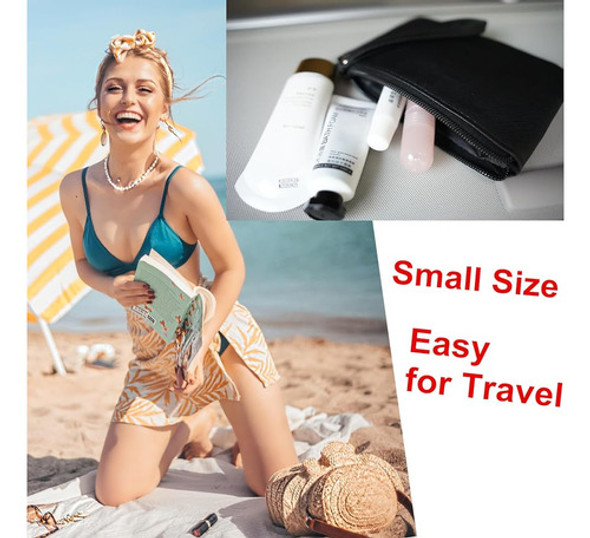 Sebucuoo Monedero Accesorios Bolsa Negra Bolsa De Maquillaje 1