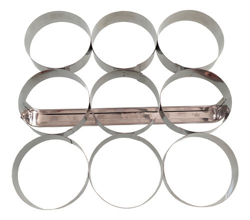 Placa Cortante Multiple 9 Circulos De Ø 8 Cm Galletitas Cai 0