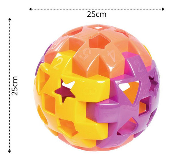 Brinquedo Bola De Encaixe Didático Educativo Infantil Grande 1