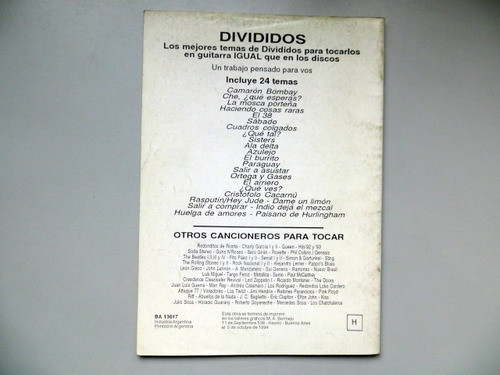 Divididos Para Tocar Ricordi 1994 1