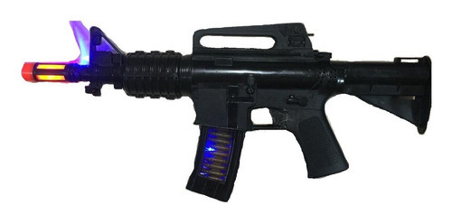 Ametralladora 42cm Luz Y Sonido Combat Jretro 0