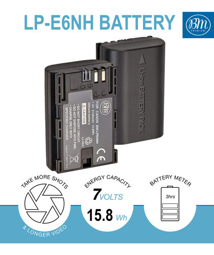 Bateria De Alta Capacidad Lp-e6nh Para Camaras Canon Eos 1