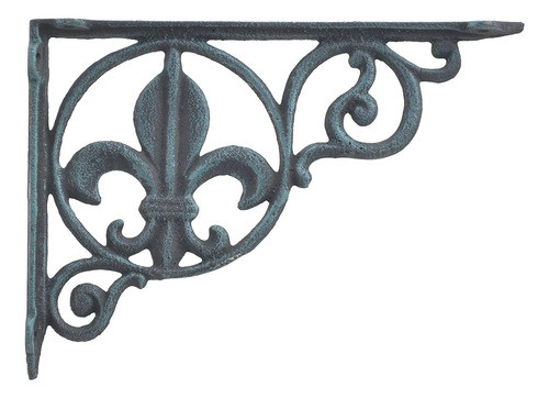 Soporte De Soporte De Pared Fleur De Lis Patrón Verdigris Hi 0