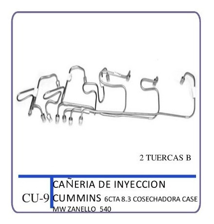 Caños De Inyección Diesel Para Cummins 6cta 8.3 Zanello 540 0