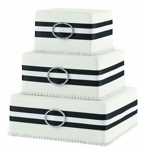 Cinta Con Stras Blanca Y Negra Wilton 0