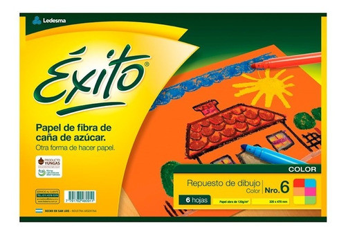 Block De Dibujo Exito Nº 6 Color 24 Hojas (x2 Unidades) 0