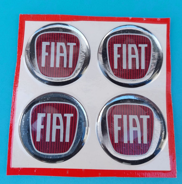 Fiat   - Juego Logos Llantas 49 Mm Diámetro X 4 1