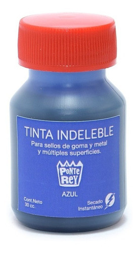 Tinta Para Sellos Indeleble 30cc - Azul 0