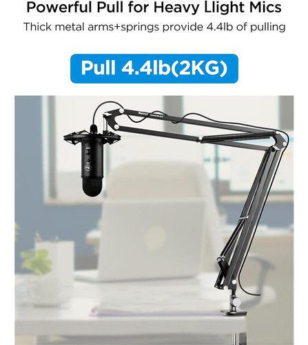 Brazo De Micrófono Soporte De Escritorio, Bietrun Upgrade Br 1