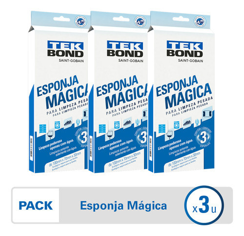 Pack X 3 Paquetes Esponja Magica Quitamanchas X 3u. 0