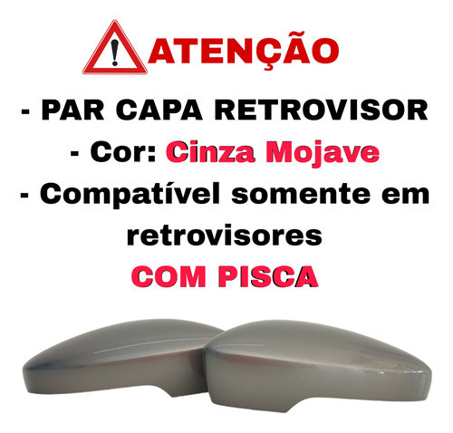 Par Capa Retrovisor Voyage 2020 2021 2022 2023 Cinza Mojave 1