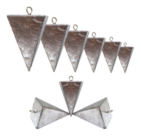 Kit Chumbada Pirâmide Pesca De Praia 6 Peças Vários Pesos 0 Kit Chumbada Pirâmide Pesca De Praia 6 Peças Vários Pesos 0