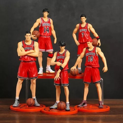 Figuras Slam Dunk Set X5 Shohoku Rojo Anime Muñecos Tiempo 1