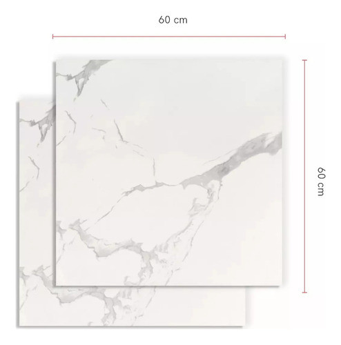 Porcelanato Carrara Calacatta Pulido 60x60 Imp 1era Rect 1