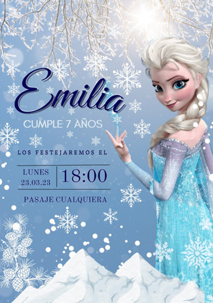 Tarjeta De Cumple Personalizada Fozen 1