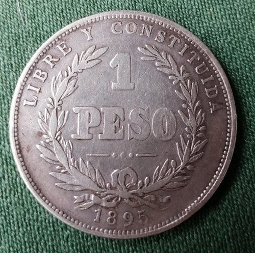 Moneda Uruguaya 1 Peso 1895 - Plata 1