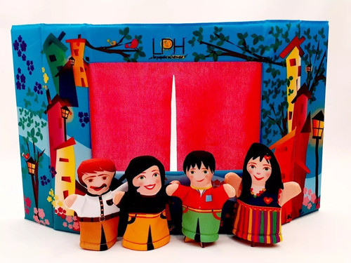 Mini Teatro Con Títeres Dedo La Familia Estimulacion Oral 0