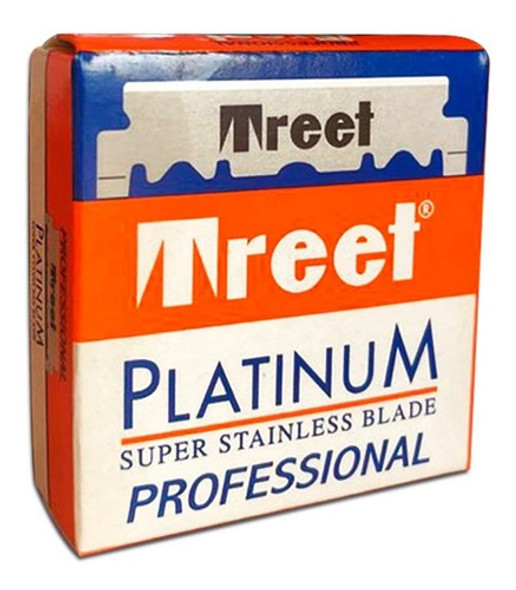 Caja De Filos Treet Platinum Afeitar Barberia X 100 Local 0