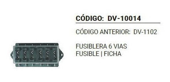 Fusilera Fusible Ficha 6 Vias Divaio 1102 0