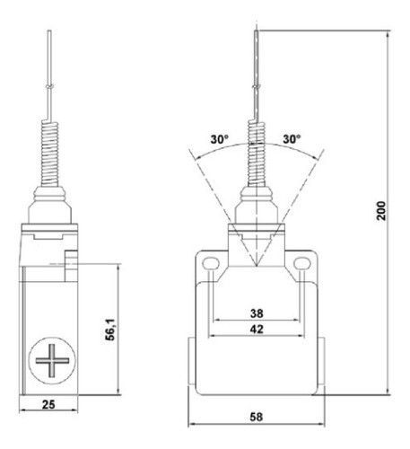 Chave De Fim De Curso Metálico Jng Lxk-m106 1
