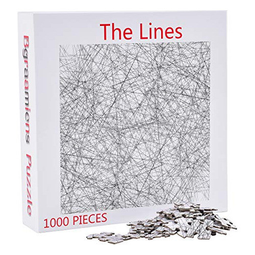 Puzzle The Lines 1000 Piezas Lineas Negro Y Blanco 60x60cm 1