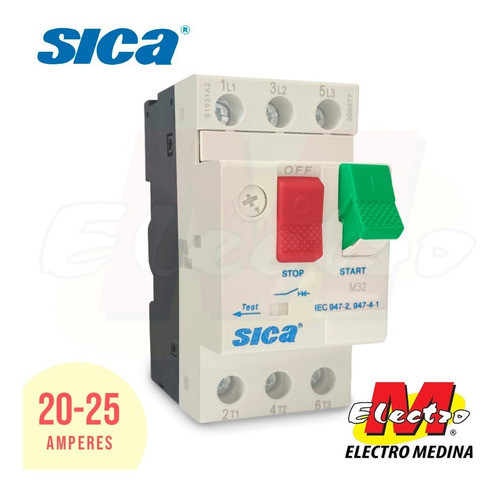 Guardamotor Tripolar 20 A 25 Amp M32 Sica Electro Medina 1