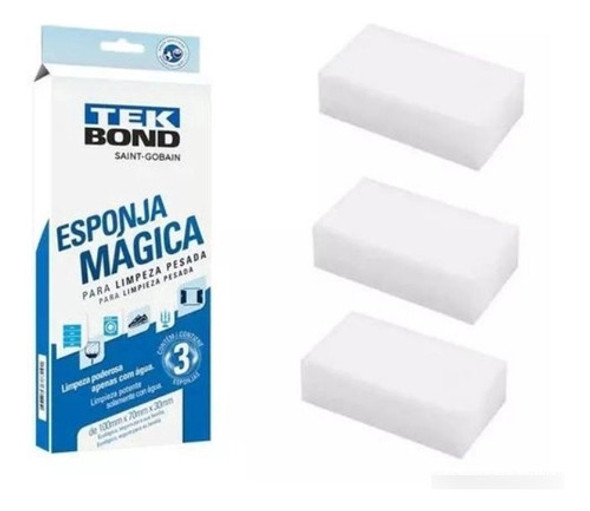 Esponja Magica Tekbond Embalagem C/3pçs 1