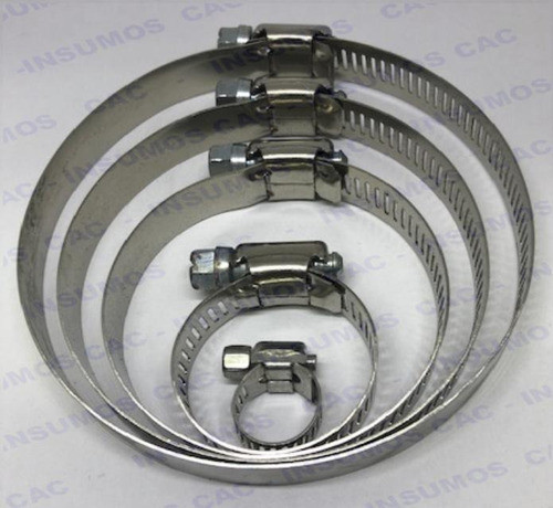 Abrazadera Banda 8mm 12-20mm Ac Inox Tornillo Phillips 1