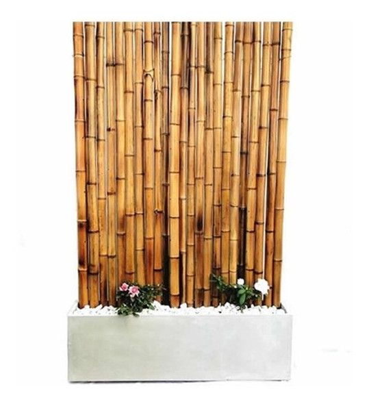 Panel Cerco Caña Tacuara Bambu Flameado Que Y Bar X 1.50 Alt 0