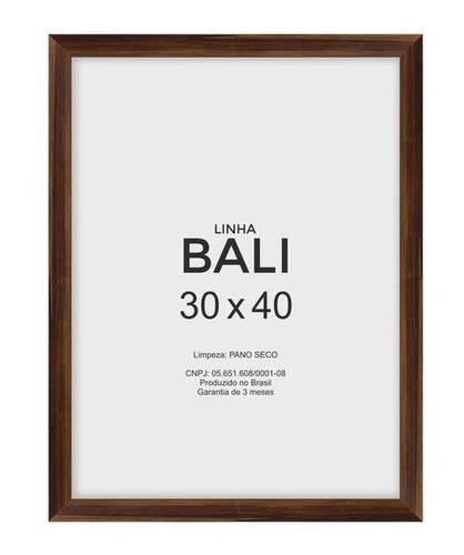 Moldura Pronta Bali Marrom Madeira Pinus Para Fotos De 30x40 0