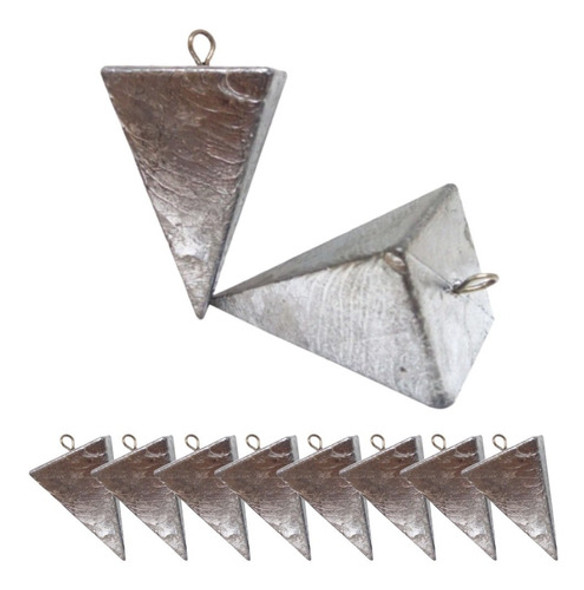 Kit Com 5 Chumbada Piramide Para Pesca De Praia 100g/120g 0