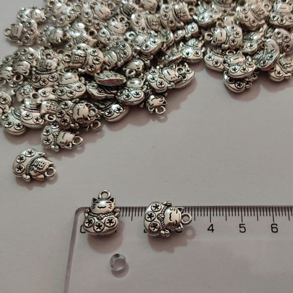 10 Dijes Gato De La Suerte - Armado Artesanias Bijouteria 1