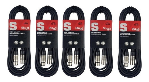 Pack X 5 Cable Canon-canon 10 Metros Stagg Smc10 Micrófono. 0