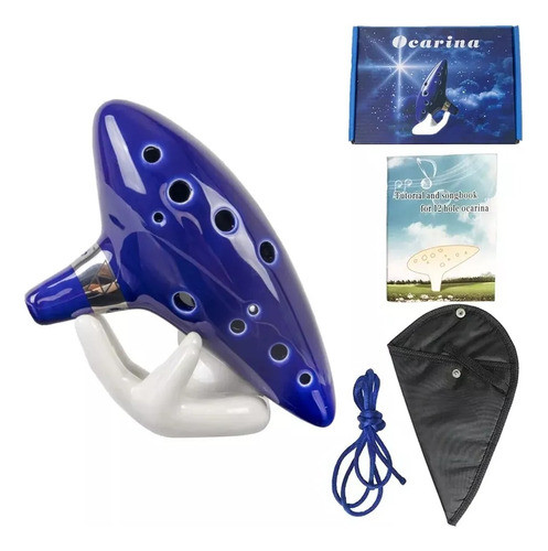 Flauta Ocarina - Zelda - Na Caixa Com Bolsa E  O Suporte 0