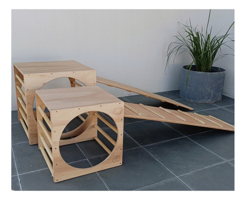 Cubo Más Rampa Pikler Montessori Movimiento Libre 1
