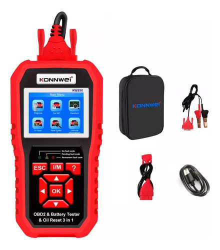 Scanner Automotriz Obd2 Kw880 Con Analizador De Batería 0