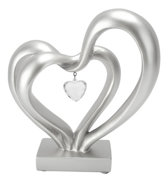 Escultura De Coração De Resina, Estátuas Românticas Duplas, 1 Escultura De Coração De Resina, Estátuas Românticas Duplas, 1