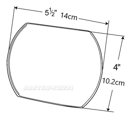 Espejo Punto Ciego Convexo Curvo Autoadhesivo Camion 14x10cm 1
